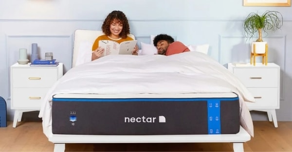 couple in bed nectar mattress